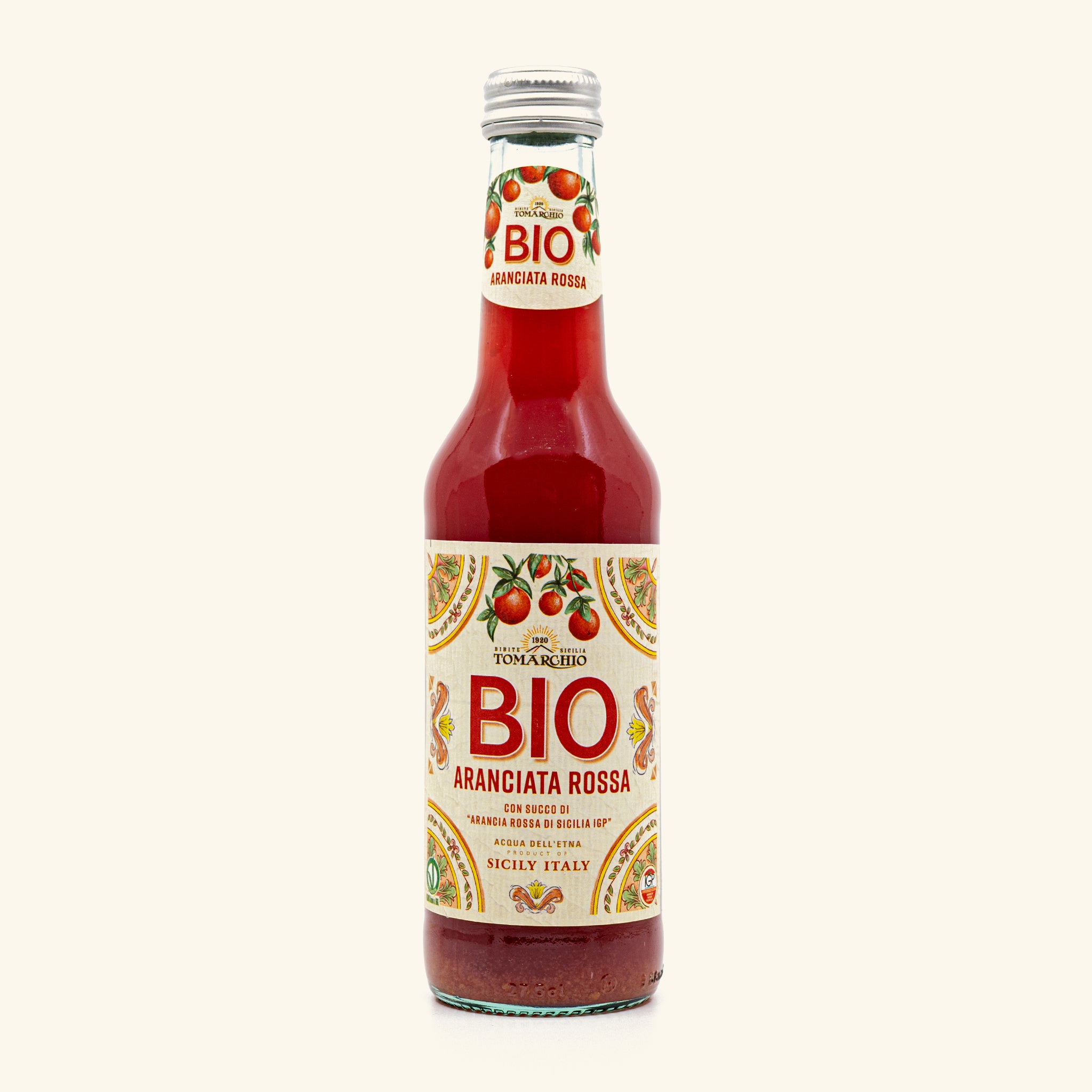 Aranciata Rossa Bio Tomarchio 275ml, orangeade sanguine sicilienne - GILDA épicerie fine Genève
