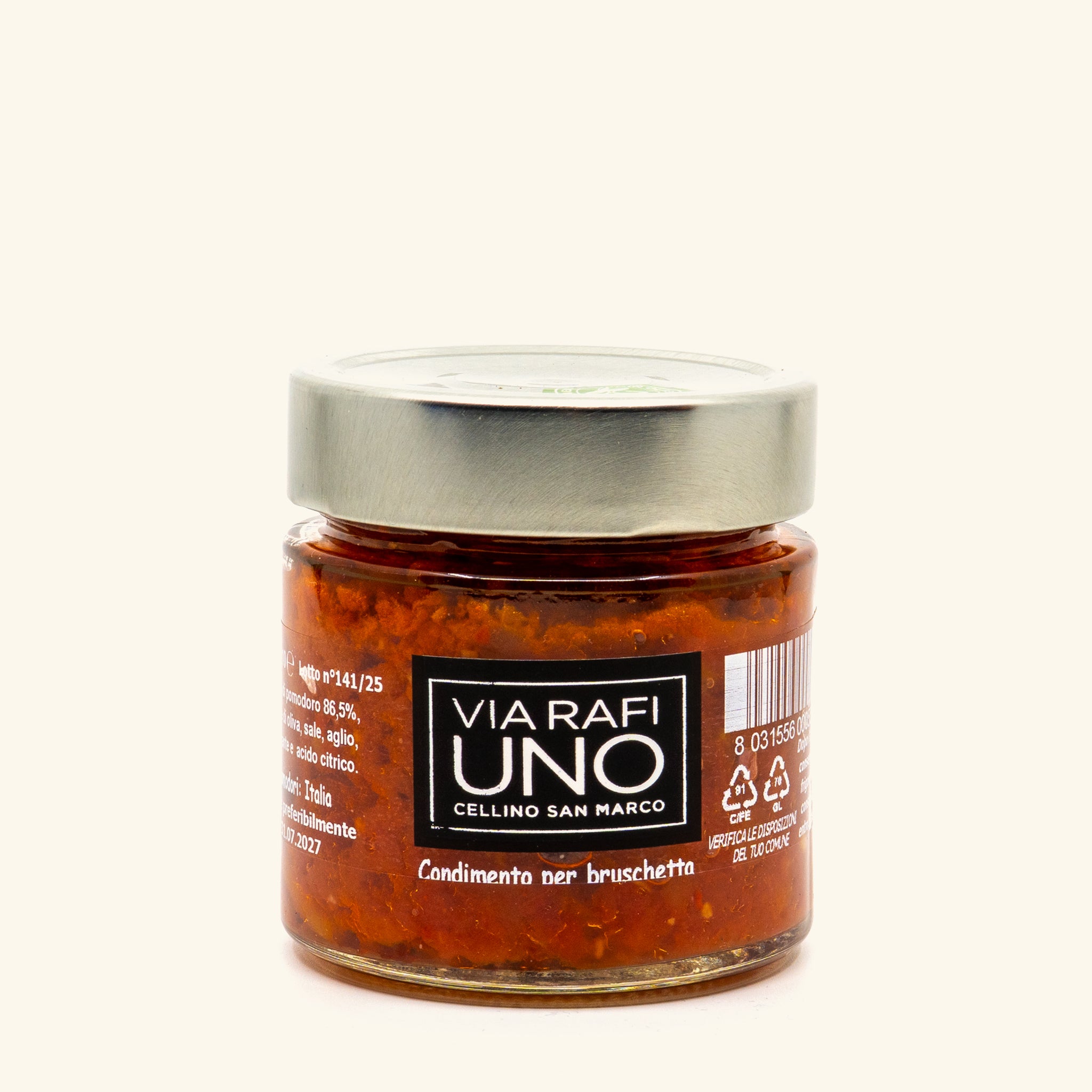 Préparation pour Bruschetta artisanale Via Rafi Numero Uno 220g - GILDA épicerie fine Genève