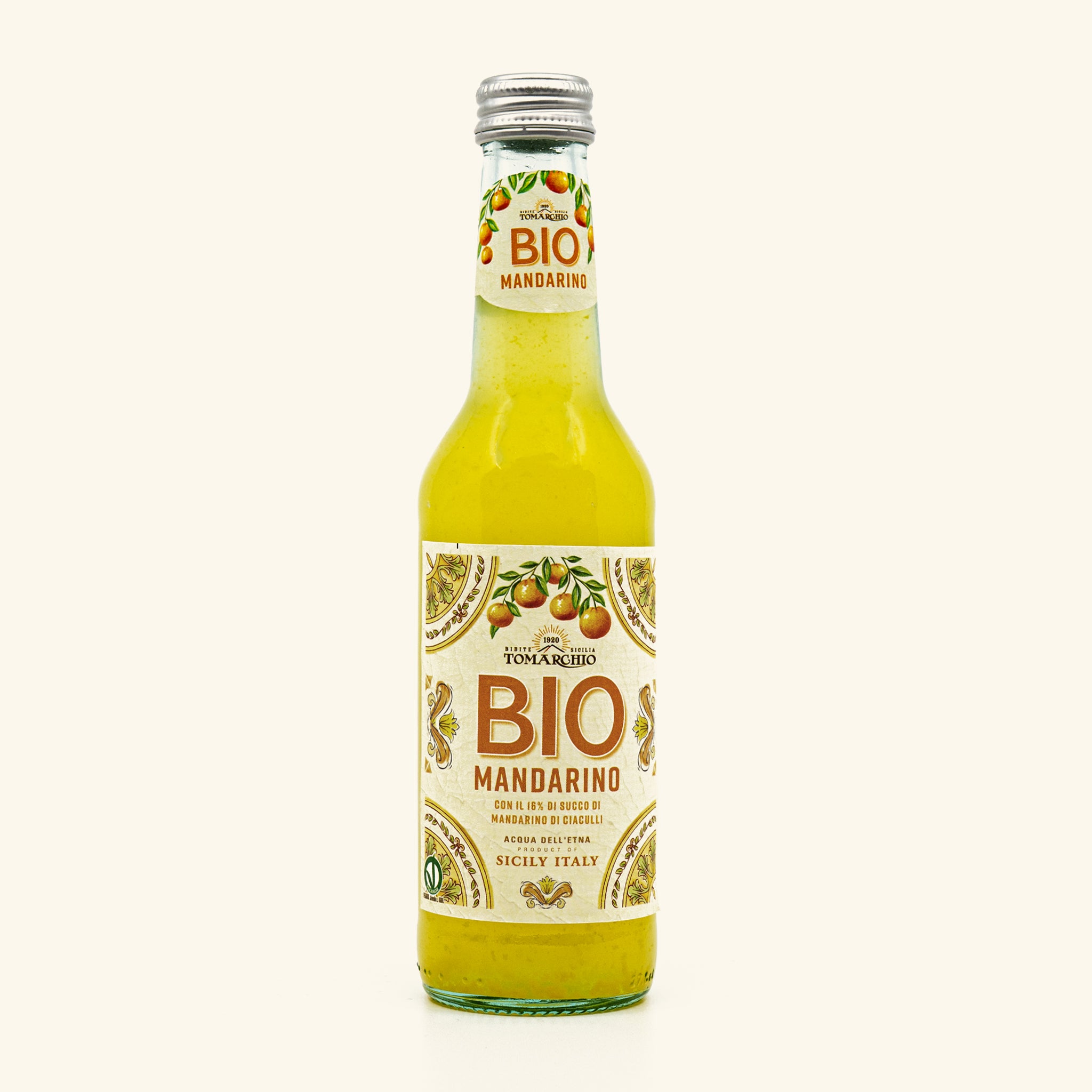 Limonade Mandarino Bio Tomarchio 275ml, boisson sicilienne artisanale - GILDA épicerie fine Genève