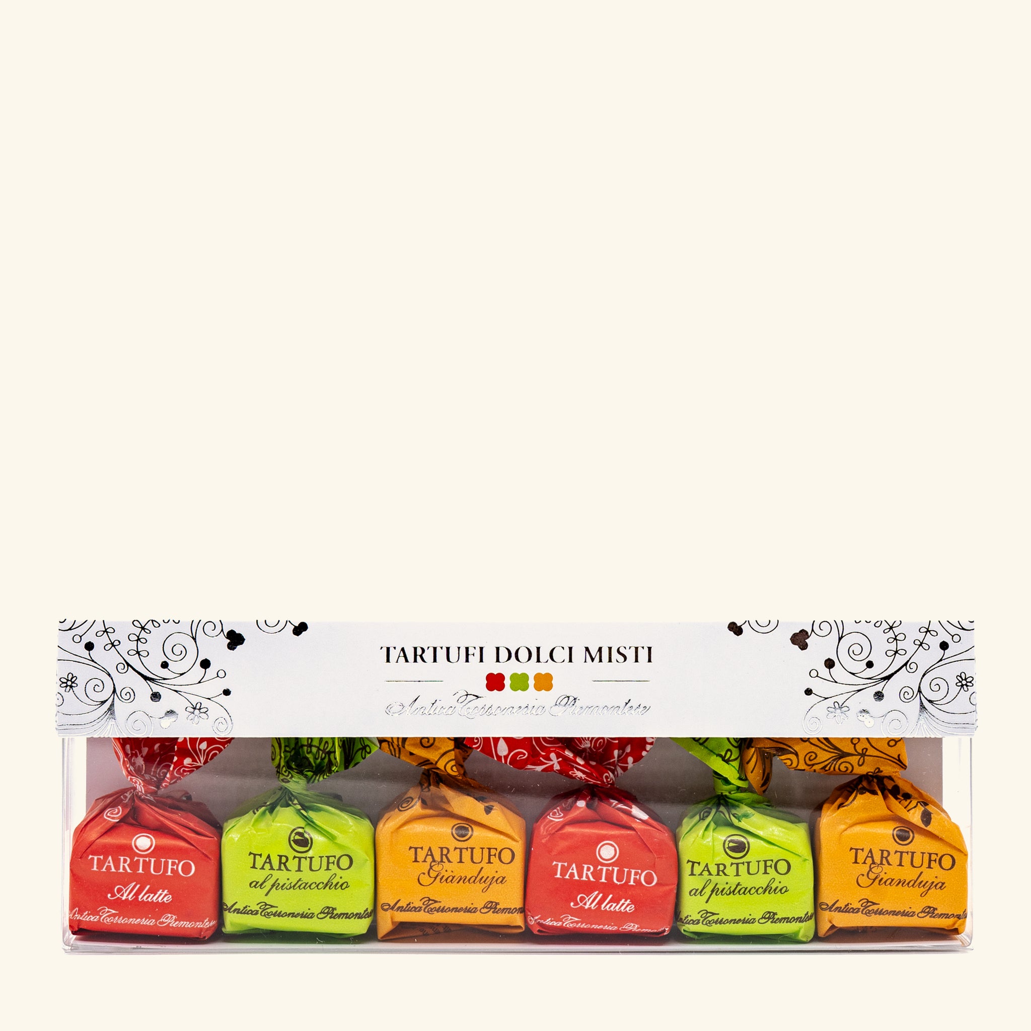 Tartufi Dolci Misti assortiment Antica Torroneria 85g, truffes chocolat piémontaises - GILDA épicerie fine Genève